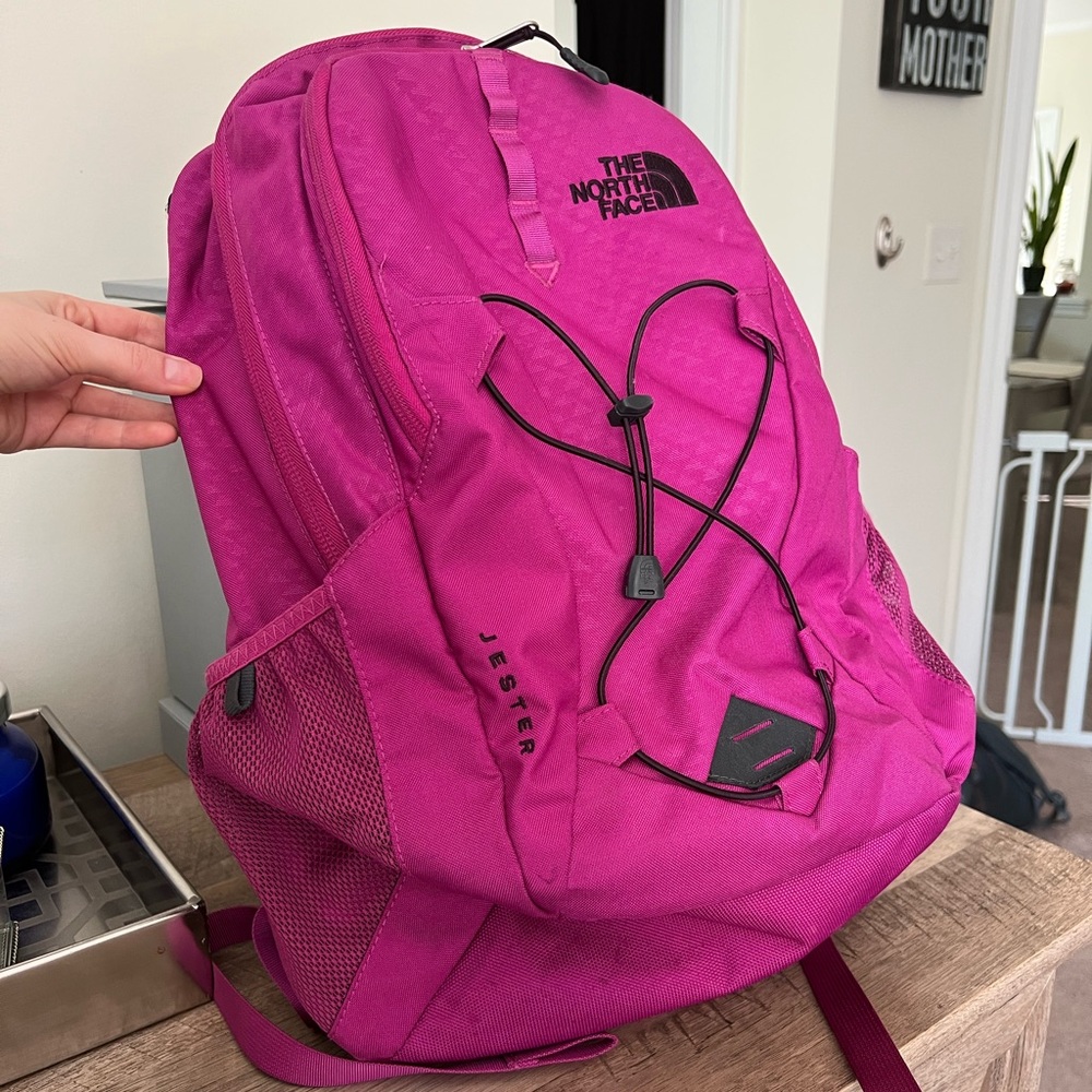 Raspberry North Face Jester Backpack